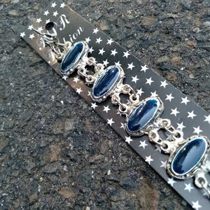 90s vtg deadstock blue silver color bracelet